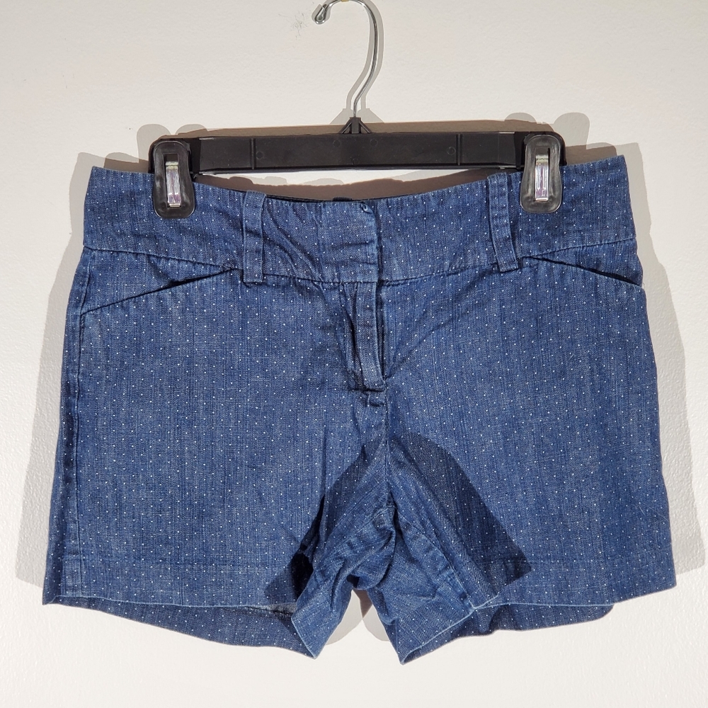 Denim polkadot shorts